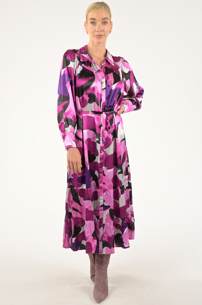 Fabienne Chapot CLT-117-DRS-AW23 Jurk lange mouw Paars
