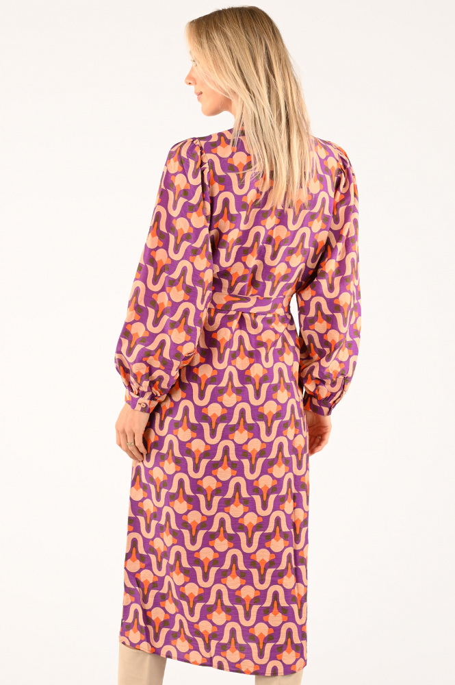Geisha 37620-20 Jurk lange mouw Paars