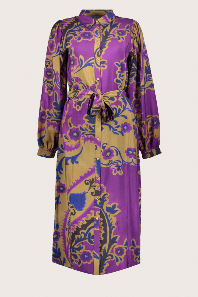 Geisha 37617-20 Jurk lange mouw Paars