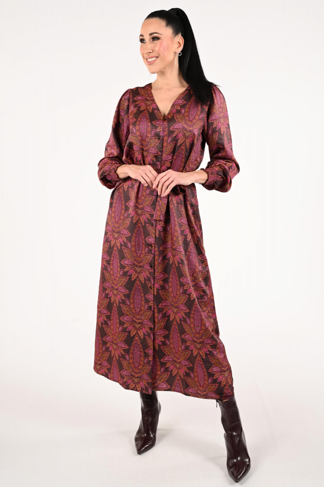 Geisha 57811-20 Jurk lange mouw Paars