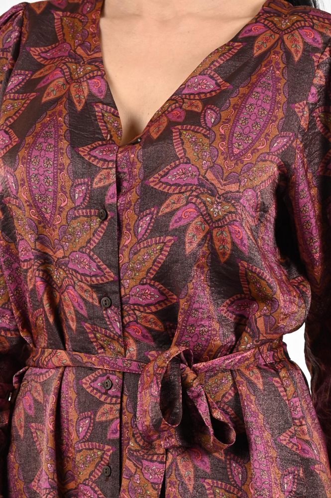 Geisha 57811-20 Jurk lange mouw Paars