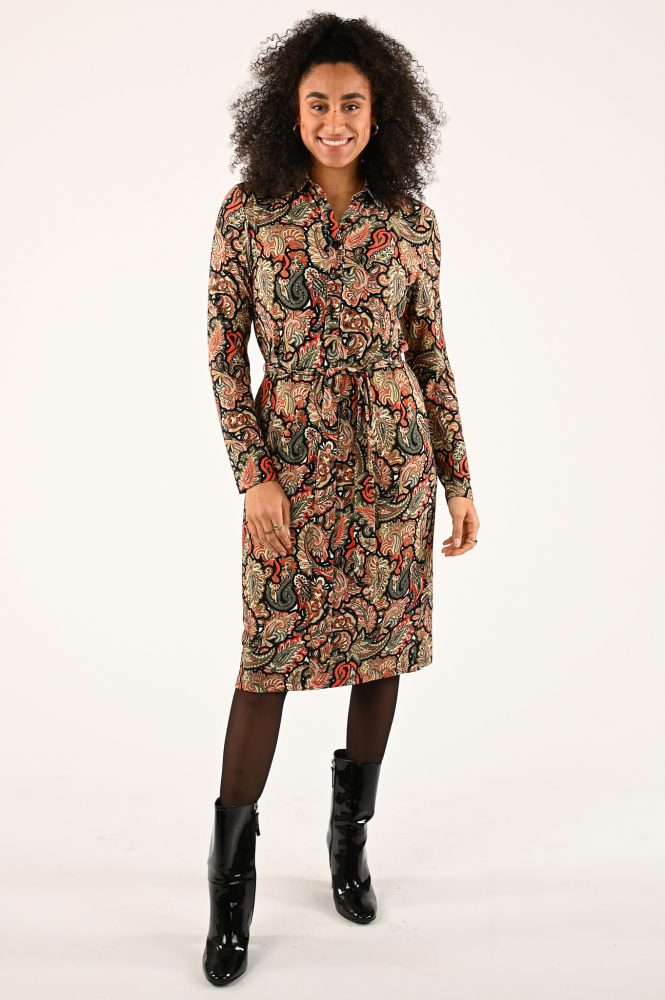 Geisha 37850-60 Jurk lange mouw Rood
