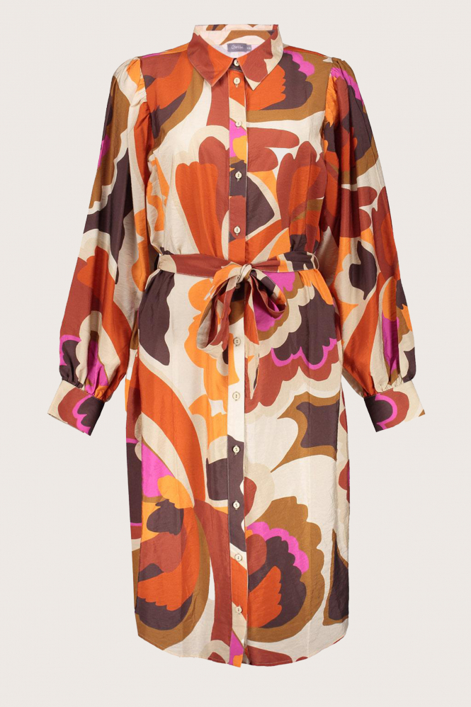 Geisha 37640-20 Jurk lange mouw Oranje