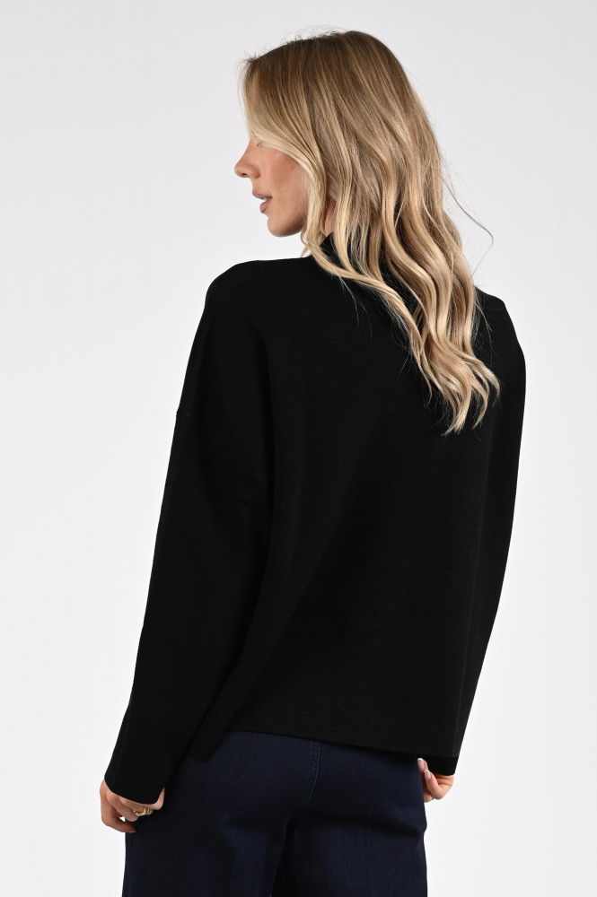 Caroline Biss 4243 Trui turtle neck Zwart