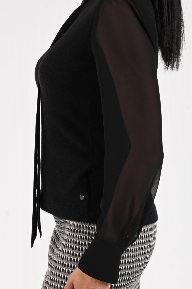 Marc Cain ZC 41.38 M30 Trui turtle neck Zwart