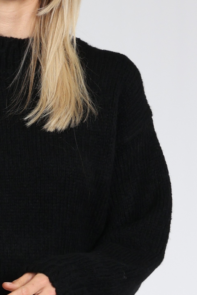 Marc Cain BC 41.19 M07 Trui turtle neck Zwart