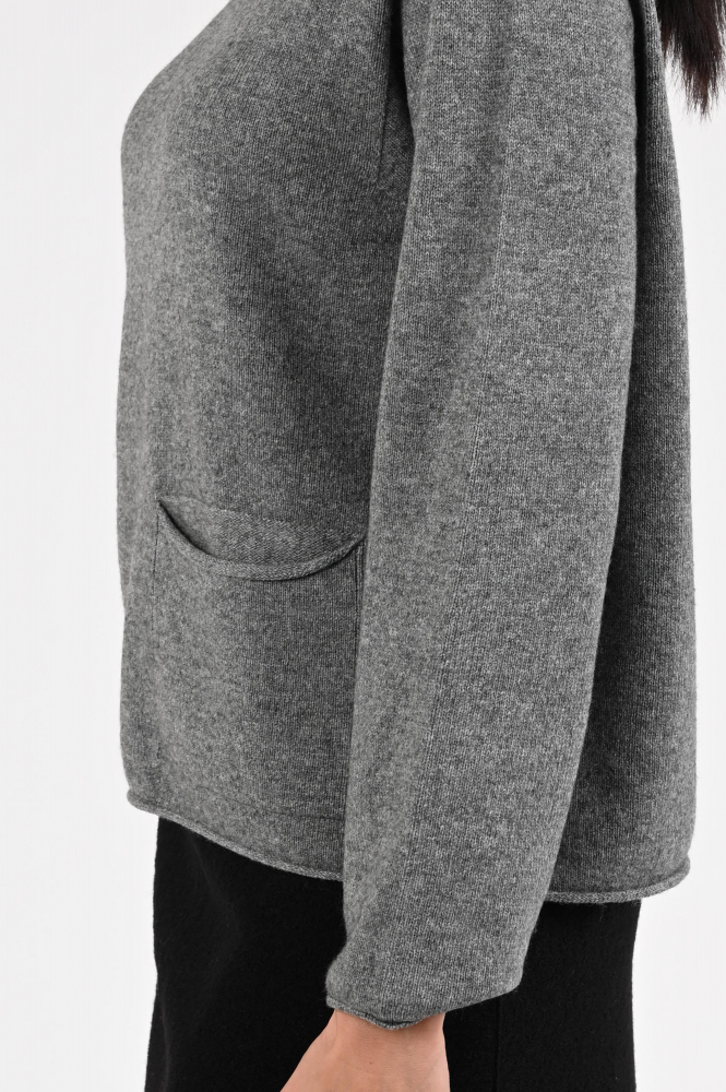 Oui 86104 Trui turtle neck Grijs