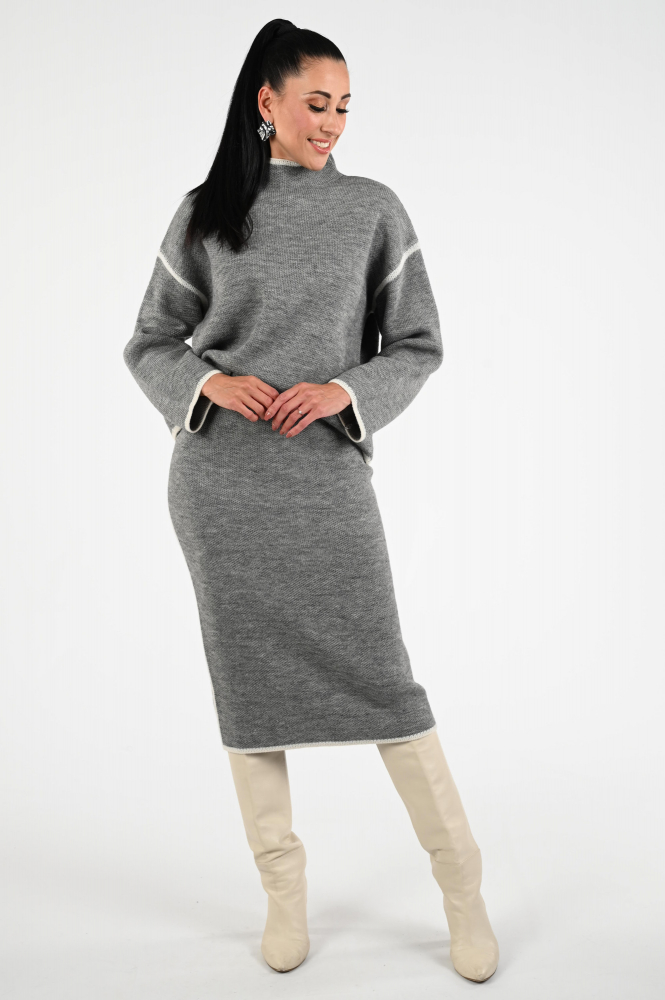 Geisha 54801-10 Trui turtle neck Grijs