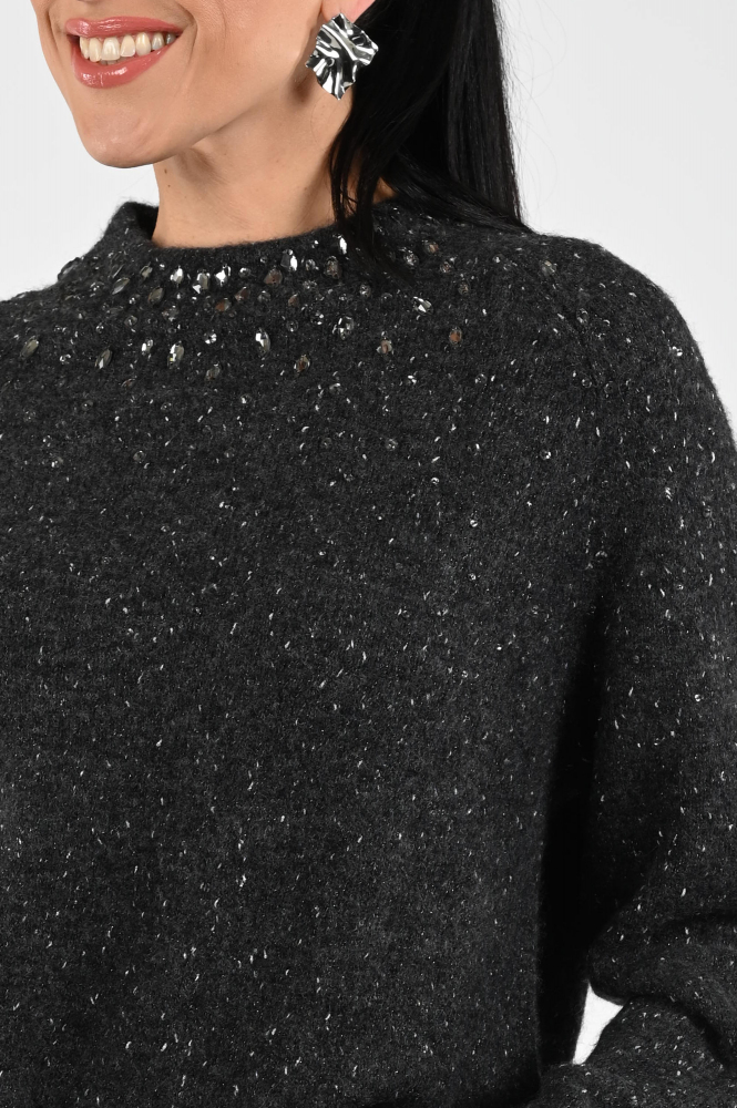 Marc Cain ZC 41.35 M57 Trui turtle neck Grijs