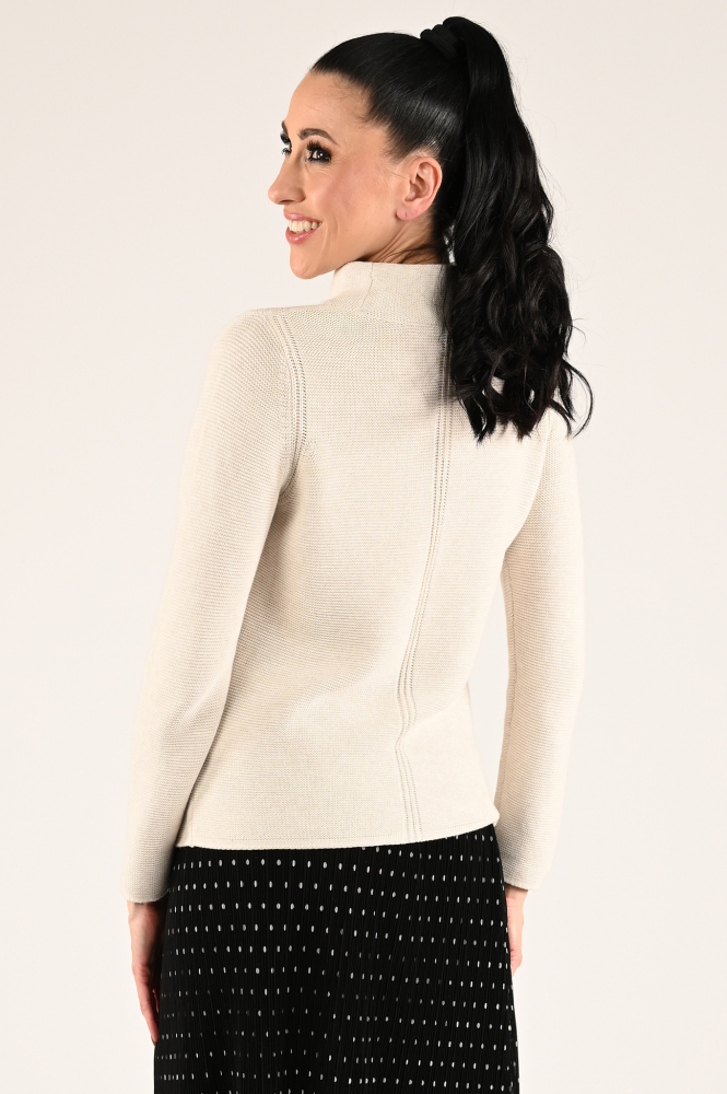 Oui 89211 Trui turtle neck Beige