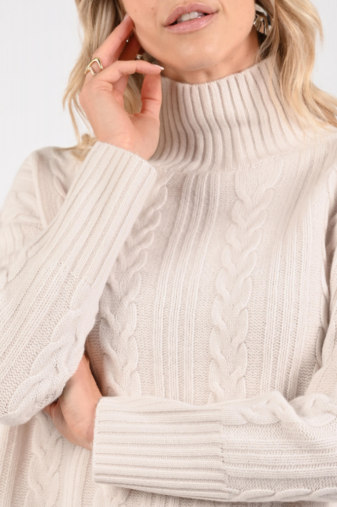 Catnoir 7016 Trui turtle neck Beige