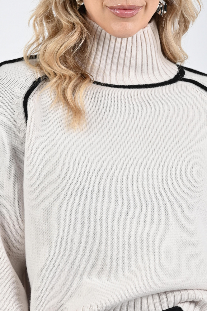 Catnoir 7045 Trui turtle neck Beige