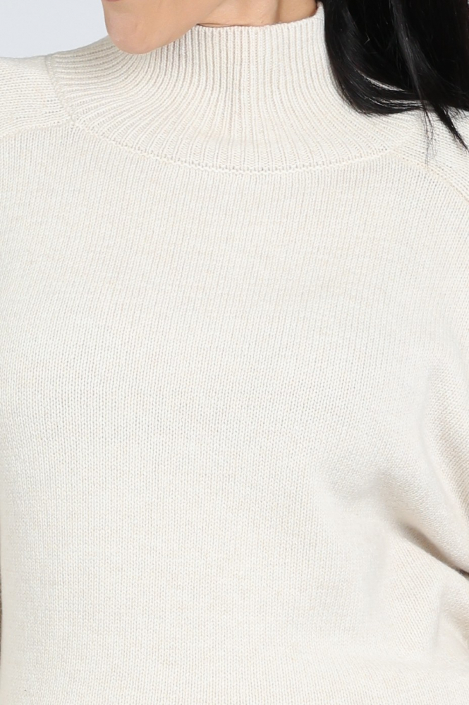 Oui 99840 Trui turtle neck Beige