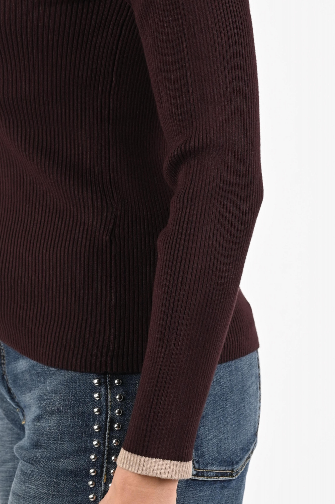 Co'couture 32207 bonny Trui turtle neck Bruin