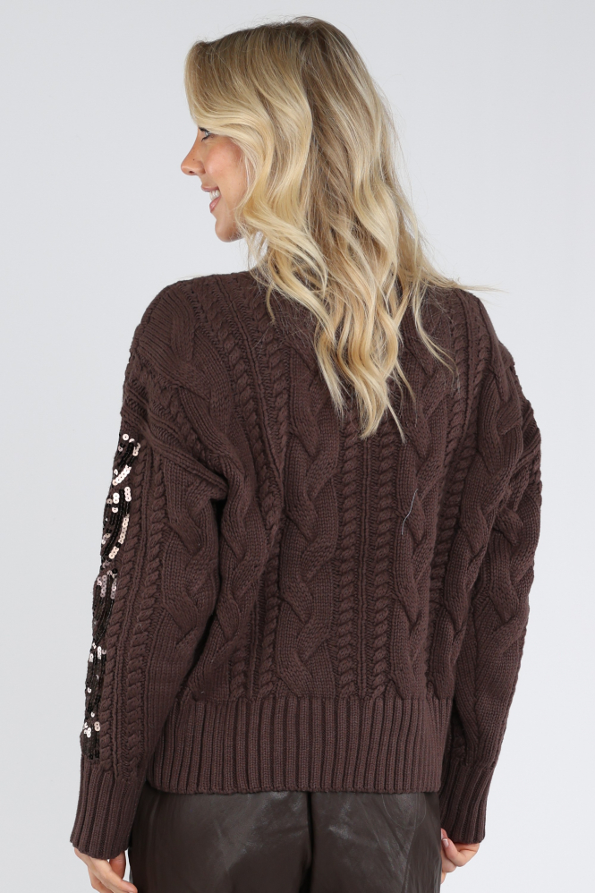 Nukus NKF03087 Trui turtle neck Bruin