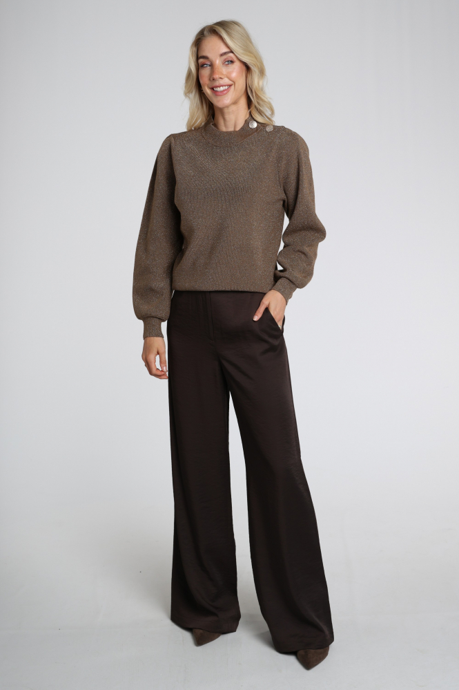 Nukus NKF03026 Trui turtle neck Bruin