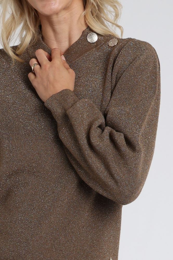 Nukus NKF03026 Trui turtle neck Bruin