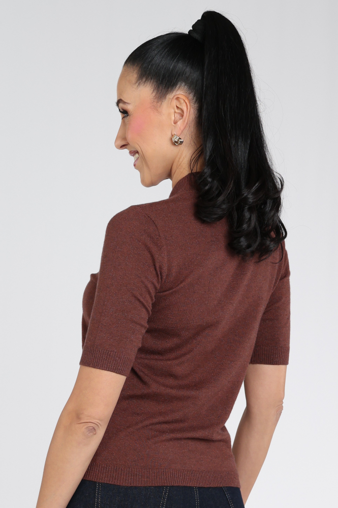 Roberto sarto 631254 Trui turtle neck Bruin
