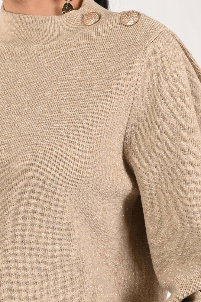 Nukus NKF03026 Trui turtle neck Beige
