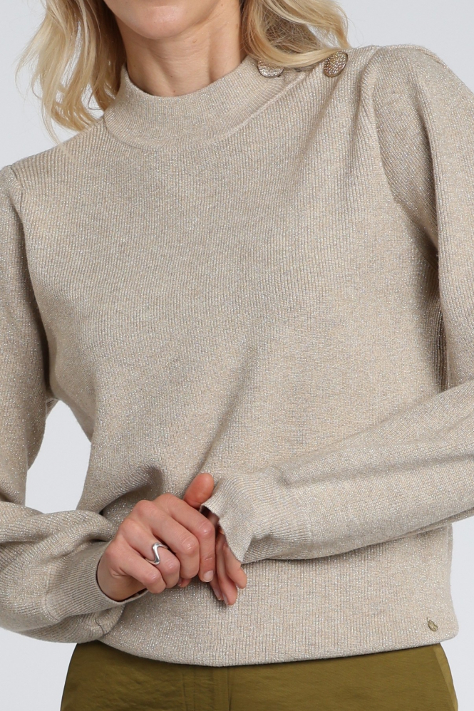 Nukus NKF03026 Trui turtle neck Beige