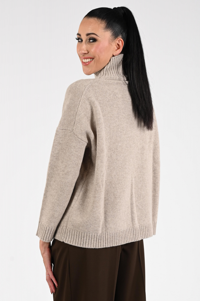 MaxMara Borgia mm12139 Trui turtle neck Beige