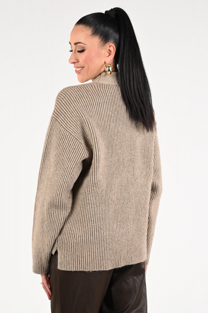 Co'couture 32230 Theresa Trui turtle neck Beige
