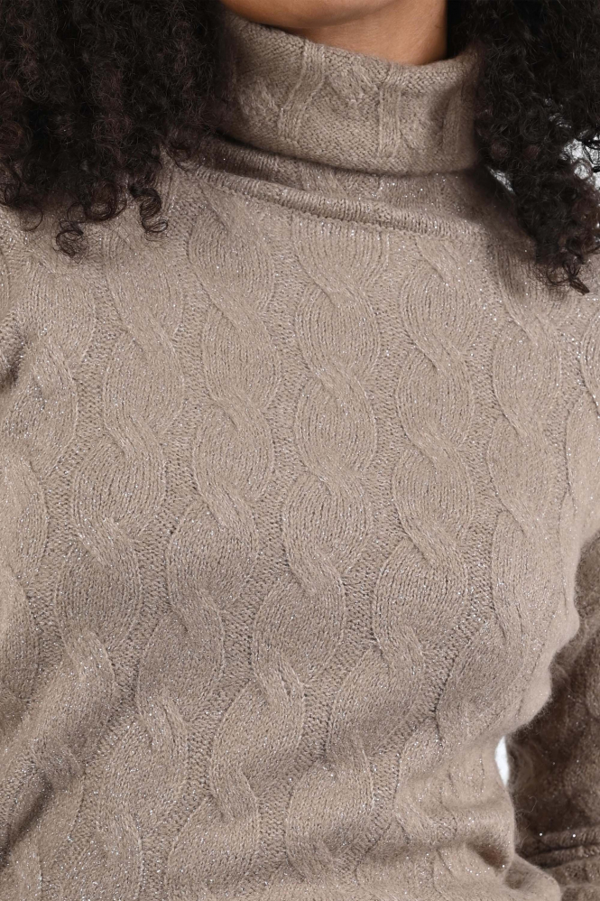 Monari 808438 Trui turtle neck Beige