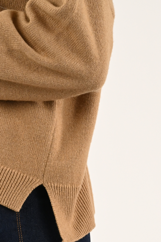 By-Bar sammie pullover Trui turtle neck Bruin