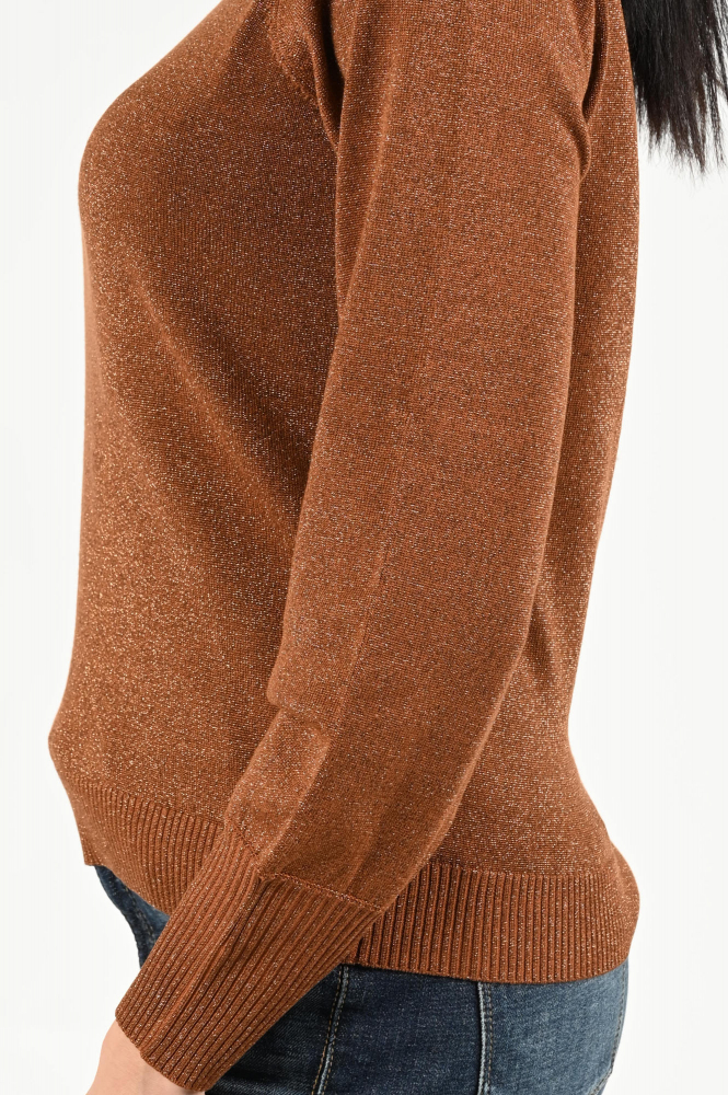 Geisha 54531-14 Trui turtle neck Bruin