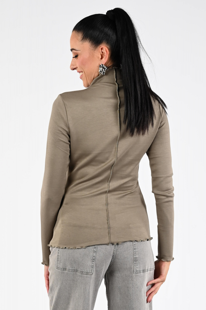 Aimée the label hiske Trui turtle neck Bruin