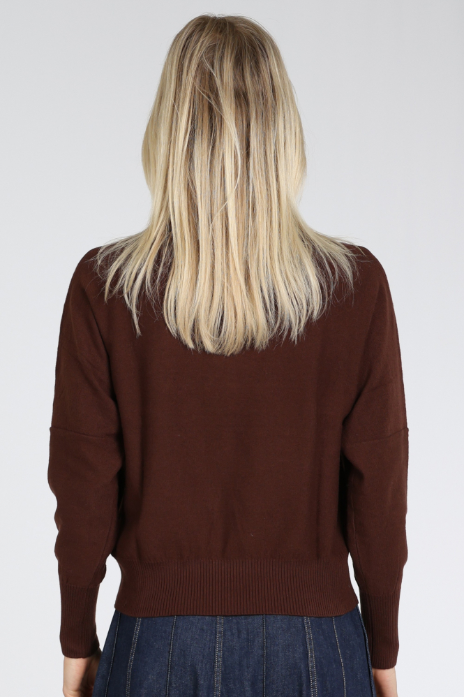 Caroline Biss 4241 Trui turtle neck Bruin