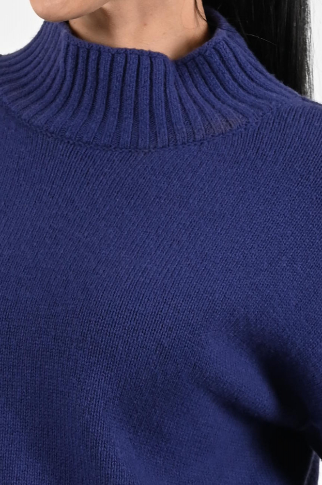 Oui 86084 Trui turtle neck Blauw