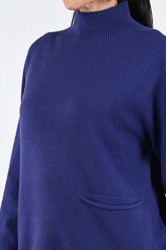 Oui 86104 Trui turtle neck Blauw