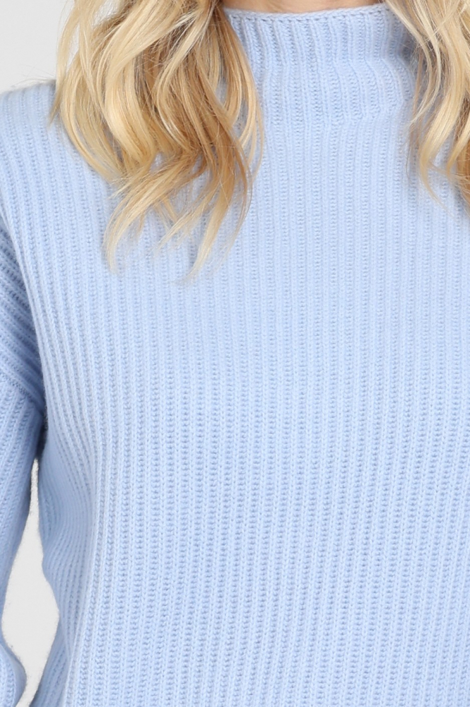 WithBlack 00001790 Trui turtle neck Blauw
