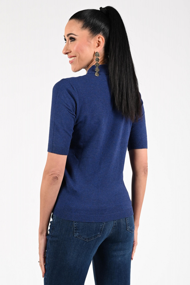 Roberto sarto 531254 Trui turtle neck Blauw