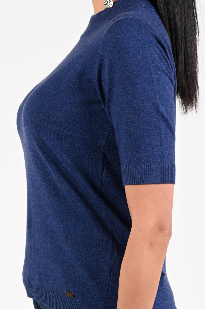 Roberto sarto 531254 Trui turtle neck Blauw
