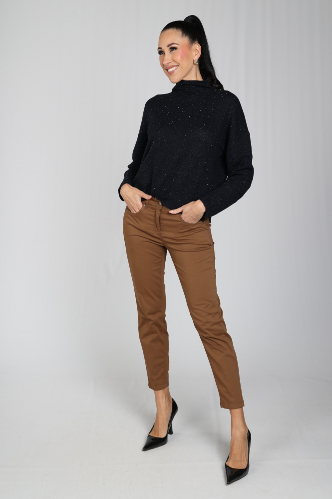 Luisa Cerano 148858-5364 Trui turtle neck Blauw