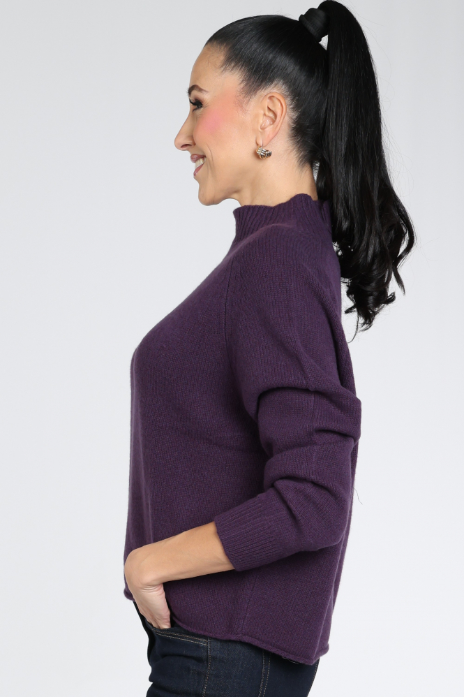 Luisa Cerano 148868-5871 Trui turtle neck Paars