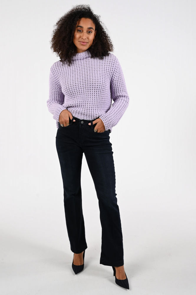 Monari 808365 Trui turtle neck Paars