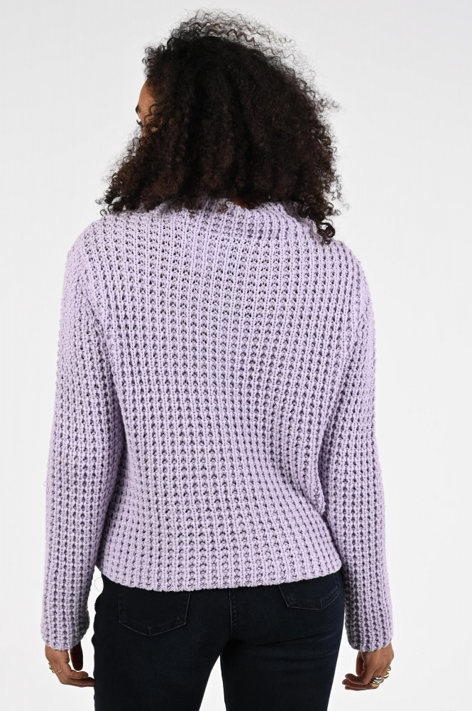 Monari 808365 Trui turtle neck Paars