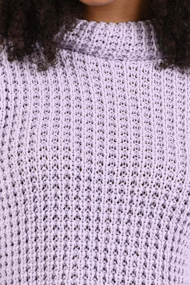 Monari 808365 Trui turtle neck Paars