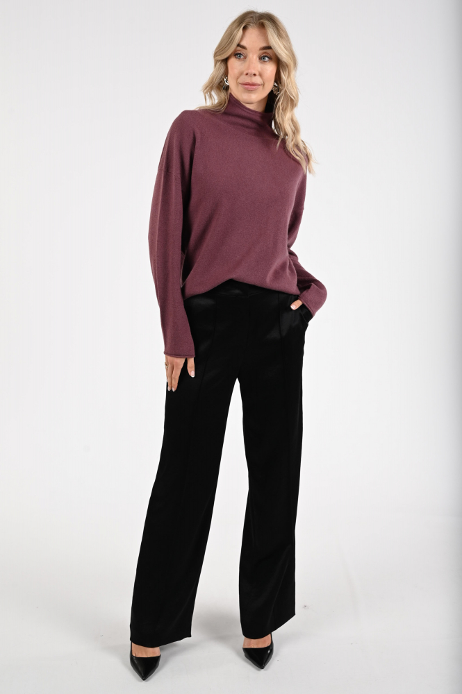 Luisa Cerano 128699-5871 Trui turtle neck Paars