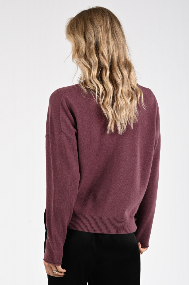 Luisa Cerano 128699-5871 Trui turtle neck Paars