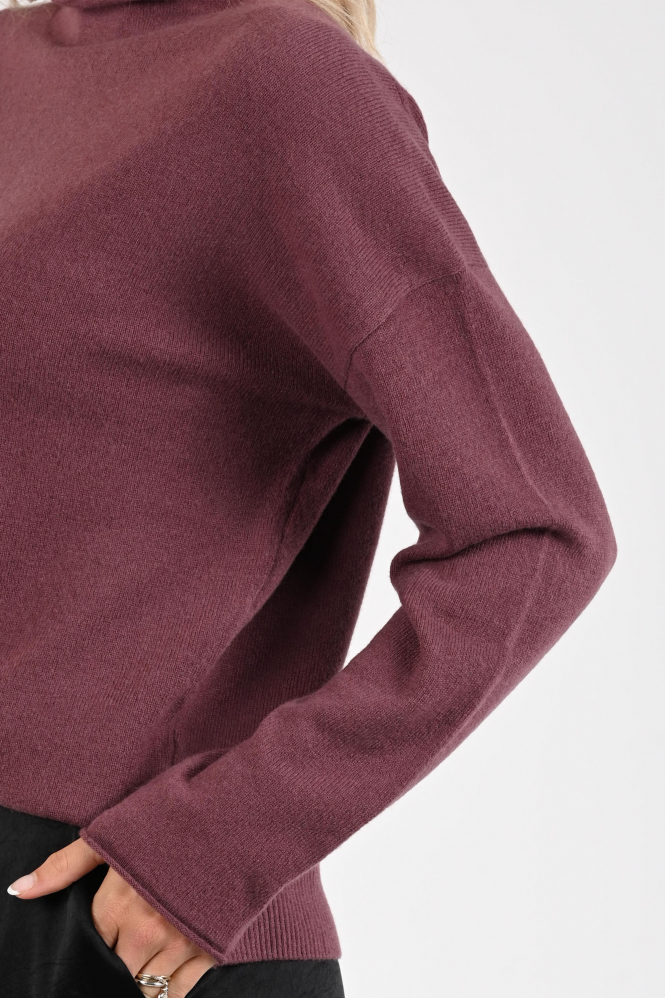 Luisa Cerano 128699-5871 Trui turtle neck Paars