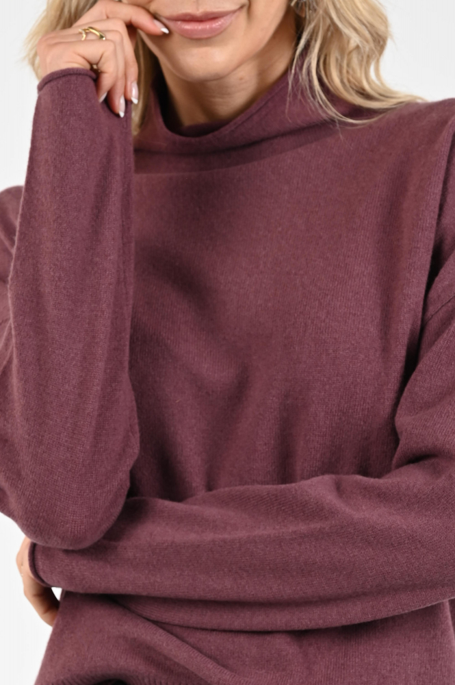 Luisa Cerano 128699-5871 Trui turtle neck Paars