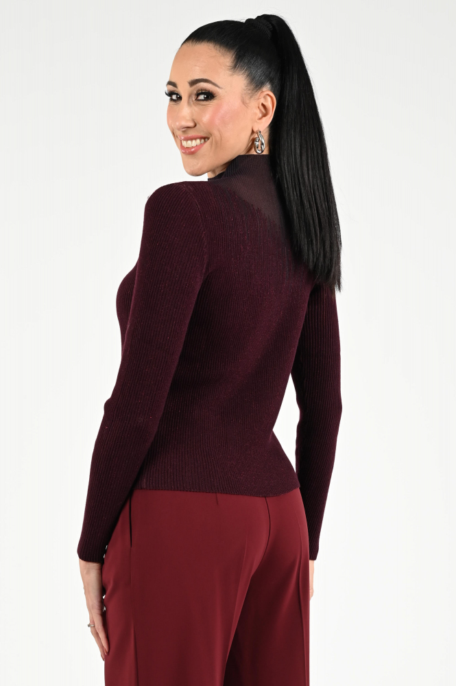 Caroline Biss 4253 Trui turtle neck Paars