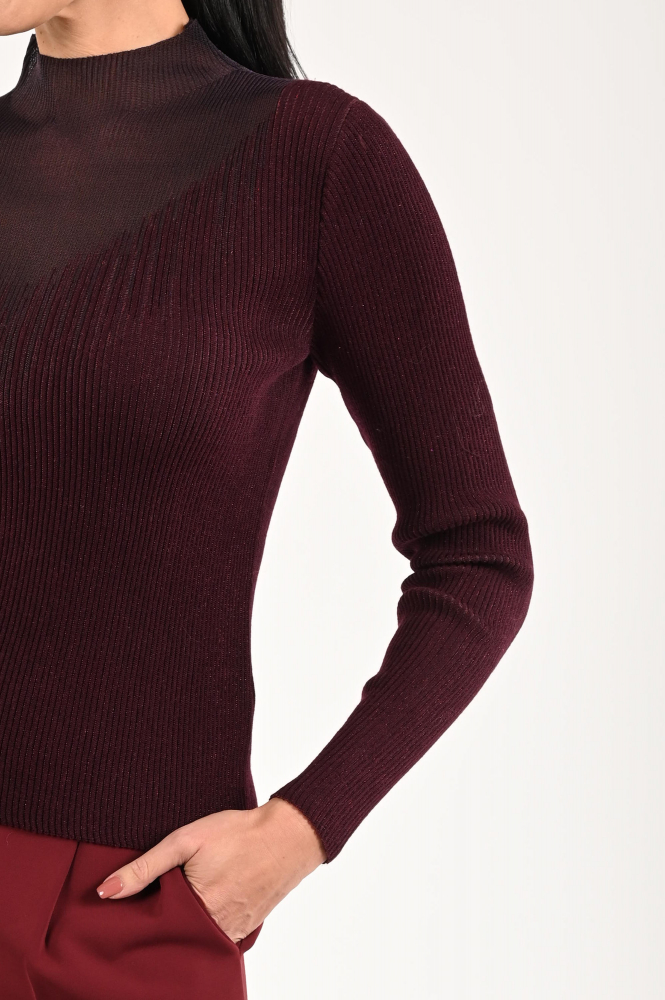 Caroline Biss 4253 Trui turtle neck Paars