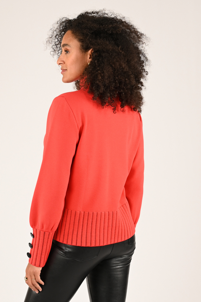 FABER 12605 Trui turtle neck Rood