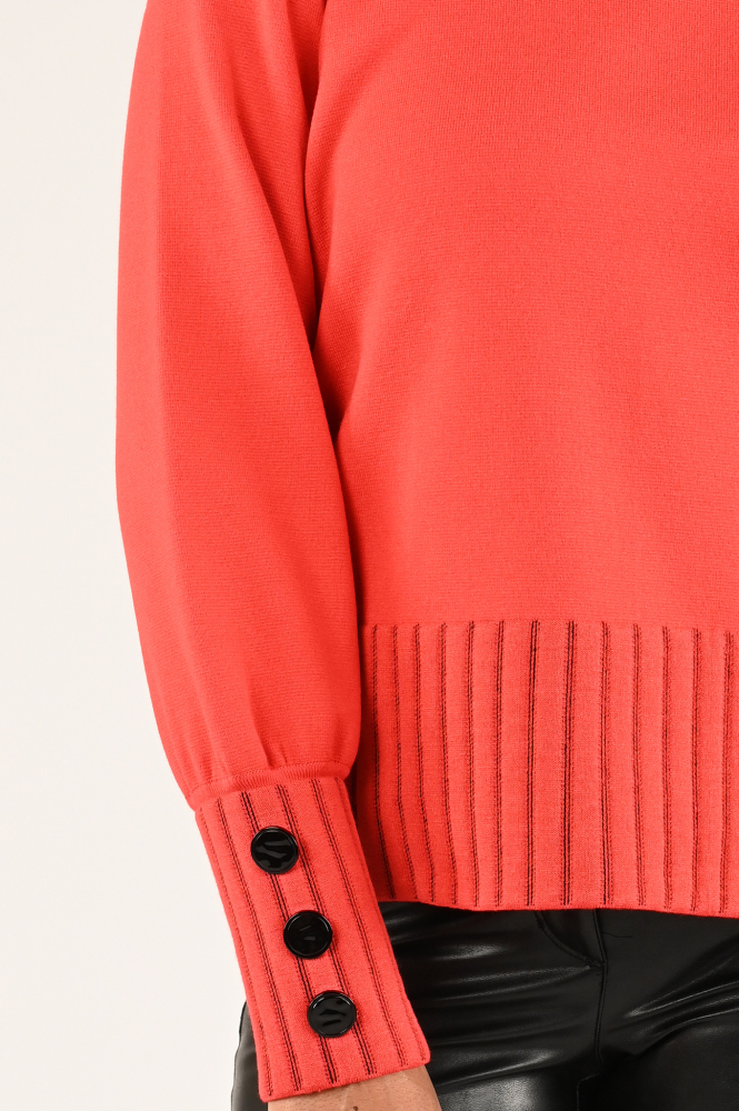 FABER 12605 Trui turtle neck Rood