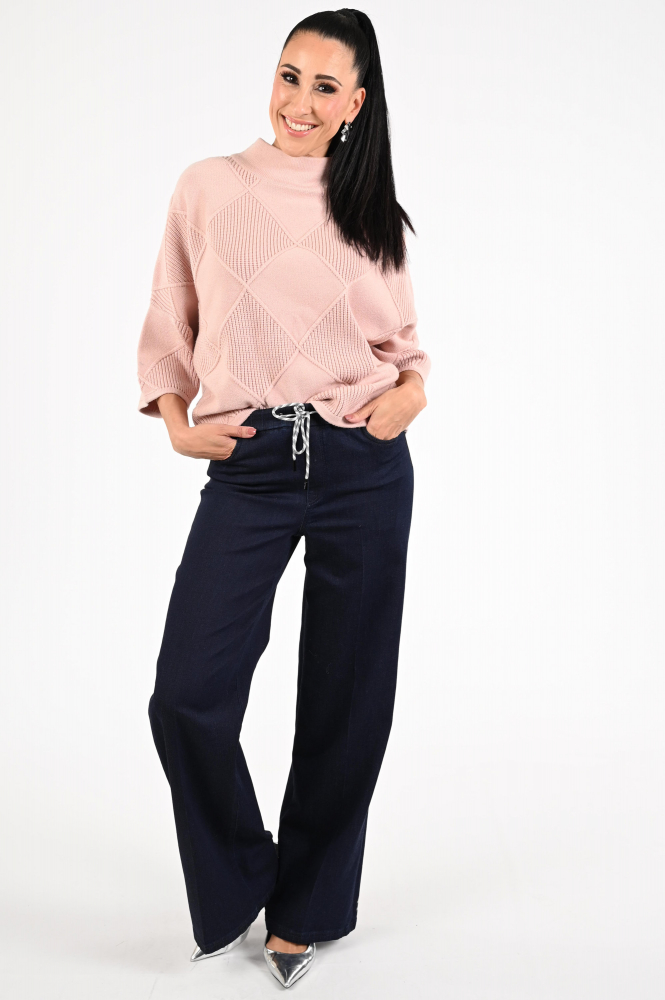 Joseph Ribkoff 253943 Trui turtle neck Roze
